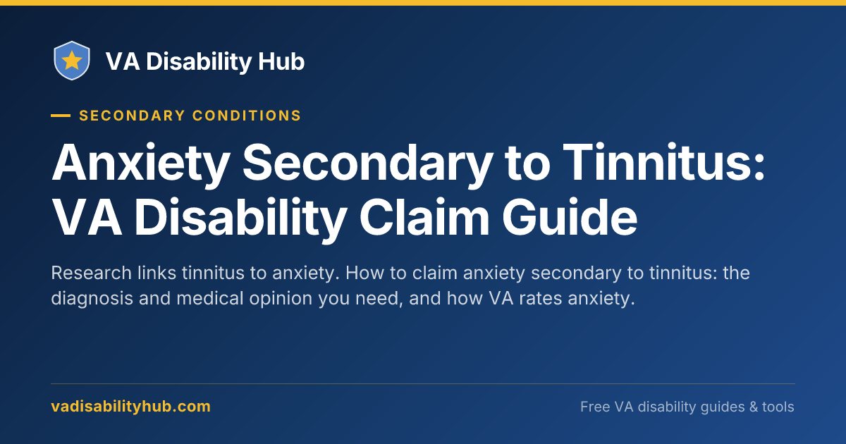 Va Rating For Anxiety Secondary To Tinnitus