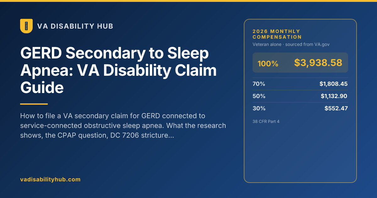 GERD Secondary to Sleep Apnea: VA Disability Claim Guide | VA ...